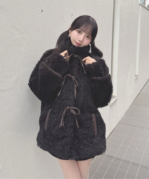 リボンボアジャケット（ダウンジャケット/コート）｜one way