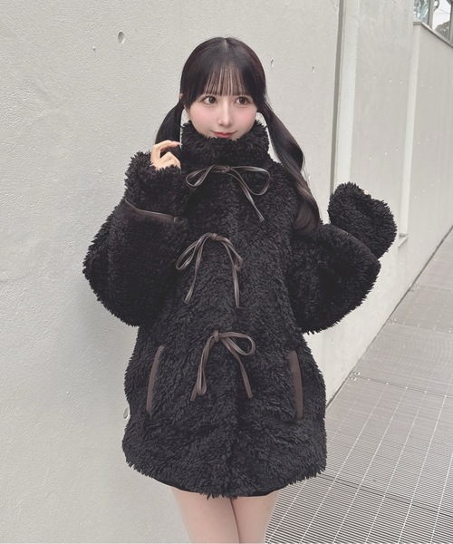 リボンボアジャケット（ダウンジャケット/コート）｜one way