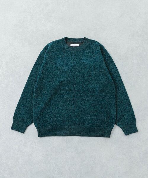 URBAN RESEARCH（アーバンリサーチ）の「ローゲージモールニット（ニット/セーター・メンズ・ネイビー/グリーン/ブラック/オフホワイト・MEDIUM/LARGE）」の4枚目の写真
