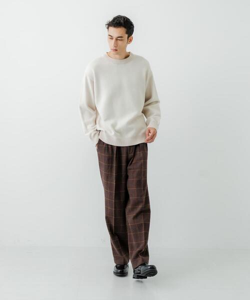 URBAN RESEARCH（アーバンリサーチ）の「ローゲージモールニット（ニット/セーター・メンズ・ネイビー/グリーン/ブラック/オフホワイト・MEDIUM/LARGE）」の8枚目の写真