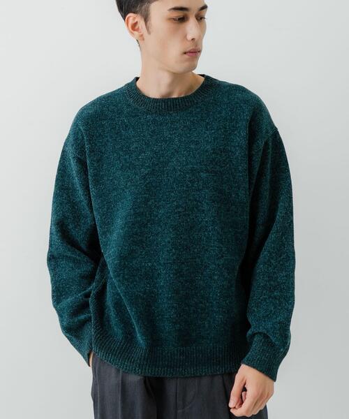 URBAN RESEARCH（アーバンリサーチ）の「ローゲージモールニット（ニット/セーター・メンズ・ネイビー/グリーン/ブラック/オフホワイト・MEDIUM/LARGE）」の13枚目の写真