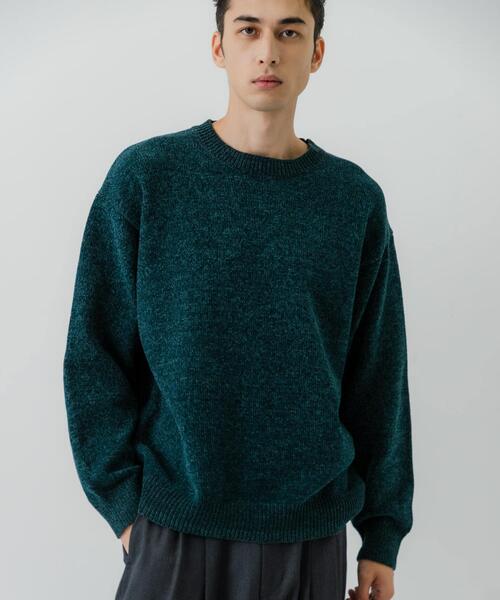 URBAN RESEARCH（アーバンリサーチ）の「ローゲージモールニット（ニット/セーター・メンズ・ネイビー/グリーン/ブラック/オフホワイト・MEDIUM/LARGE）」の16枚目の写真