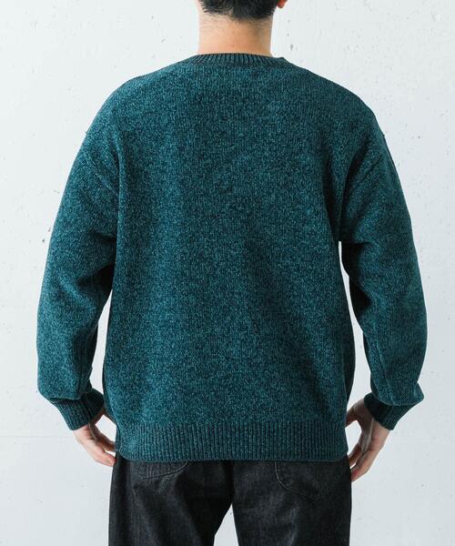 URBAN RESEARCH（アーバンリサーチ）の「ローゲージモールニット（ニット/セーター・メンズ・ネイビー/グリーン/ブラック/オフホワイト・MEDIUM/LARGE）」の21枚目の写真