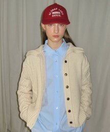 CABLE COLLAR CARDIGAN (IVORY)