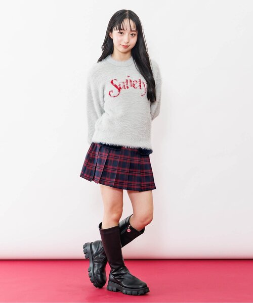 algy（アルジー）の「エコファーフラッププリーツスカート（スカート・キッズ・グリーン/レッド/グレー・XX-SMALL/X-SMALL/MEDIUM/SMALL）」の10枚目の写真