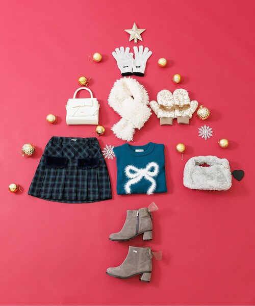 algy（アルジー）の「エコファーフラッププリーツスカート（スカート・キッズ・グリーン/レッド/グレー・XX-SMALL/X-SMALL/MEDIUM/SMALL）」の12枚目の写真