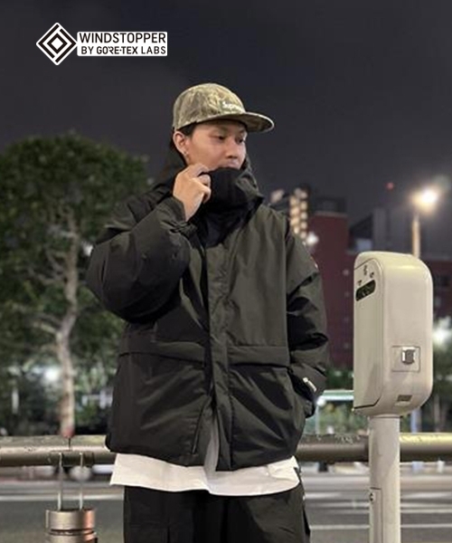 GLAZOS（グラソス）の「【GLSW.】【WINDSTOPPER BY GORE-TEX LABS】ダウンジャケット（ダウンジャケット/コート・キッズ・ネイビー/ブラック・LL/L/M）」の2枚目の写真