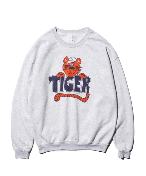 JERZEES(ジャージーズ)の「JERZEES / ジャージーズ TIGER CREW SWEAT タイガー プリント スウェット(スウェット・メンズ・グレー/ライトグレー・LARGE/X-LARGE/XX-LARGE/MEDIUM)」の7枚目の写真