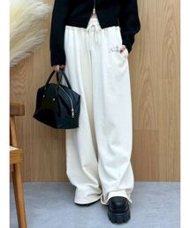 EVRIS | パウダースウェットワイドパンツ【セットアップ着用可能】(スウェットパンツ)