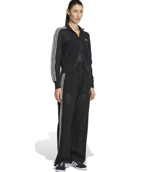 adidas(アディダス)の「adidas KNITTED CROCHET FIREBIRD TRACKPANTS / アディダス ニット クロシェ ファイヤーバード トラックパンツ(その他パンツ・レディース・ブラック・S/M/L)」の2枚目の写真