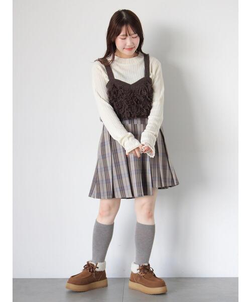 ehka sopo(エヘカソポ)の「ボアモカシン(ブーツ・レディース・ブラウン/キナリ/ベージュ・M/L)」の10枚目の写真