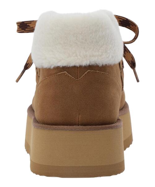 ehka sopo(エヘカソポ)の「ボアモカシン(ブーツ・レディース・ブラウン/キナリ/ベージュ・M/L)」の18枚目の写真