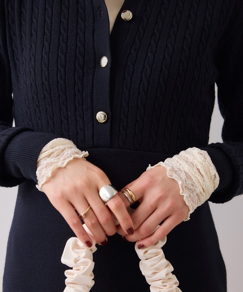 VIS（ビス）の「ポロケーブルモチモチニットワンピース（ワンピース・レディース・オフホワイト/ネイビー/ベージュ系その他・FREE）」の16枚目の写真