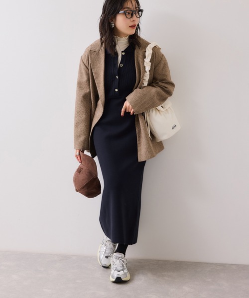 VIS（ビス）の「ポロケーブルモチモチニットワンピース（ワンピース・レディース・オフホワイト/ネイビー/ベージュ系その他・FREE）」の19枚目の写真