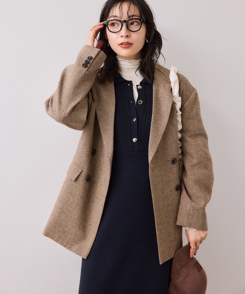 VIS（ビス）の「ポロケーブルモチモチニットワンピース（ワンピース・レディース・オフホワイト/ネイビー/ベージュ系その他・FREE）」の20枚目の写真