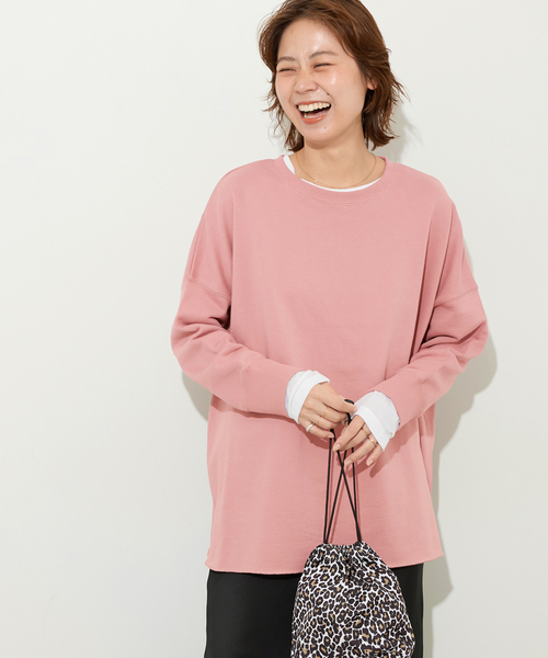 JOURNAL STANDARD relume(ジャーナルスタンダード レリューム)の「《追加2》オーバーサイズロングスウェット(スウェット・レディース・ブラック/ホワイト系その他/ブラウン/ピンク・FREE)」の21枚目の写真