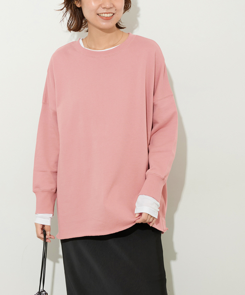 JOURNAL STANDARD relume(ジャーナルスタンダード レリューム)の「《追加2》オーバーサイズロングスウェット(スウェット・レディース・ブラック/ホワイト系その他/ブラウン/ピンク・FREE)」の22枚目の写真