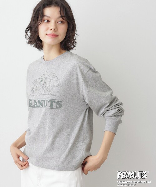 Dessin(デッサン)の「PEANUTSロングTシャツ(Tシャツ/カットソー・レディース・オフホワイト/グレー/ブラウン系その他・02/04)」の12枚目の写真