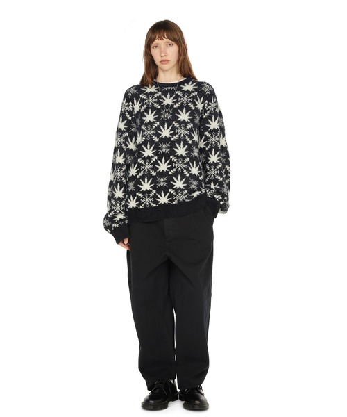 HUF（ハフ）の「ARCTIC PLANTLIFE CREWNECK SWEATER（ニット/セーター・メンズ・ブラック・S/M/L/XL/XXL）」の9枚目の写真