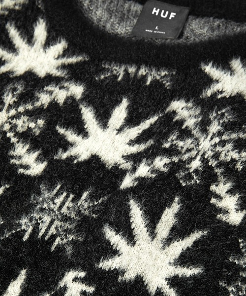 HUF（ハフ）の「ARCTIC PLANTLIFE CREWNECK SWEATER（ニット/セーター・メンズ・ブラック・S/M/L/XL/XXL）」の10枚目の写真