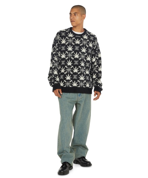 HUF（ハフ）の「ARCTIC PLANTLIFE CREWNECK SWEATER（ニット/セーター・メンズ・ブラック・S/M/L/XL/XXL）」の8枚目の写真