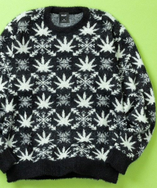 HUF（ハフ）の「ARCTIC PLANTLIFE CREWNECK SWEATER（ニット/セーター・メンズ・ブラック・S/M/L/XL/XXL）」の15枚目の写真