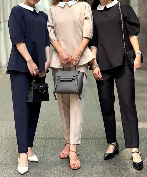 ST.ROONEY(セントルーニー)の「テーパードタックパンツ【低身長・小柄女性向け】(その他パンツ・レディース・ベージュ/ネイビー/ブラック・XS)」の16枚目の写真