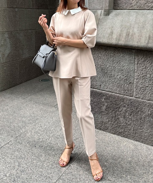 ST.ROONEY(セントルーニー)の「テーパードタックパンツ【低身長・小柄女性向け】(その他パンツ・レディース・ベージュ/ネイビー/ブラック・XS)」の18枚目の写真