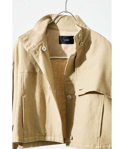 ottilie（オティーリエ）の「【 c/est / シーエ 】 HEREN / ショートジャケット  2336006  API（ミリタリージャケット・レディース・ベージュ/ブラック・FREE）」の6枚目の写真