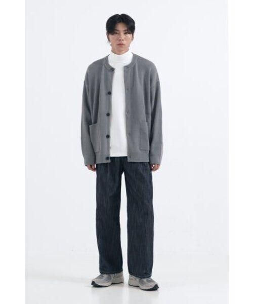 DRAW FIT（ドローフィット）の「オーバーサイズウールラウンドカーディガン[M.CHARCOAL]（カーディガン/ボレロ・メンズ・その他・X-LARGE/LARGE/MEDIUM）」の4枚目の写真