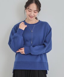 SHOO・LA・RUE（シューラルー）の「【あったか/S-LL】シンプルだから使いやすい ガゼット付き 裏起毛スウェット（スウェット）」