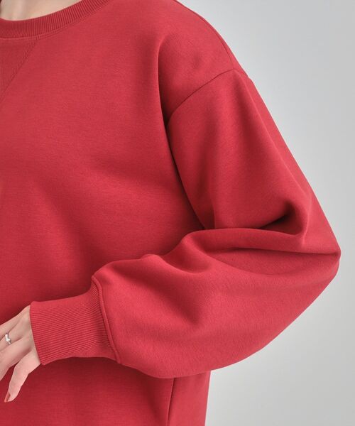 SHOO・LA・RUE(シューラルー)の「【あったか/S-LL】シンプルだから使いやすい ガゼット付き 裏起毛スウェット(スウェット・レディース・ブルー系その他/パープル/ダークグレー/ワインレッド/アイボリー・04/03/02/01)」の8枚目の写真