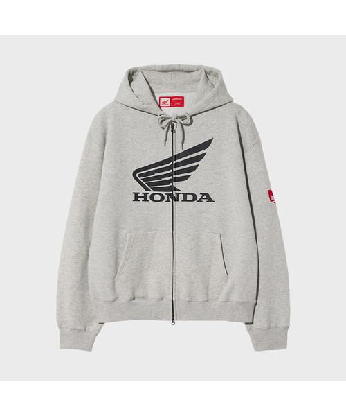 Original Wing logo Hoodie Zip-up gray