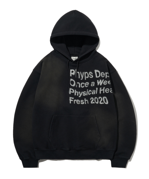 PHYSICAL DEPARTMENT（フィジカル デパートメント）の「オーバータイポスプレーダイングフード_ブラック（パーカー・レディース・その他・LARGE/MEDIUM/X-LARGE）」の2枚目の写真