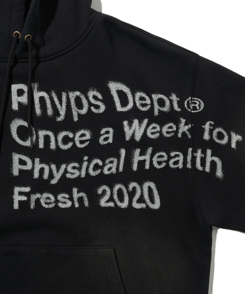 PHYSICAL DEPARTMENT（フィジカル デパートメント）の「オーバータイポスプレーダイングフード_ブラック（パーカー・レディース・その他・LARGE/MEDIUM/X-LARGE）」の6枚目の写真