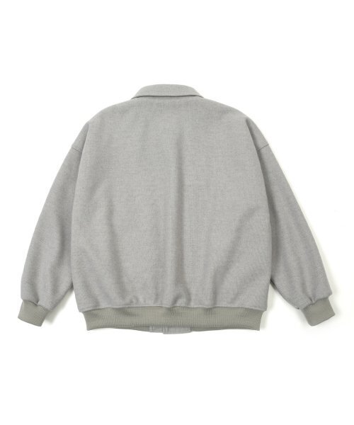 SEARCH410（サーチ410）の「ベーシックカラー バーシティジャンパー グレー（その他アウター・メンズ・その他・LARGE/MEDIUM）」の2枚目の写真