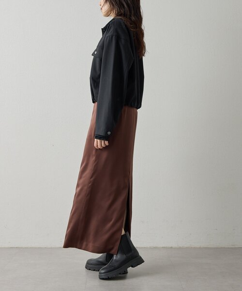 Drawing Numbers(ドローイング ナンバーズ)の「【Drawing Numbers】《セットアップ対応可》ウォッシャブルツイルジャケット(ブルゾン・レディース・ブラック/ネイビー・38)」の16枚目の写真