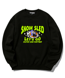 SNOW SLED BEAR グラフィック クルーネック - ブラック