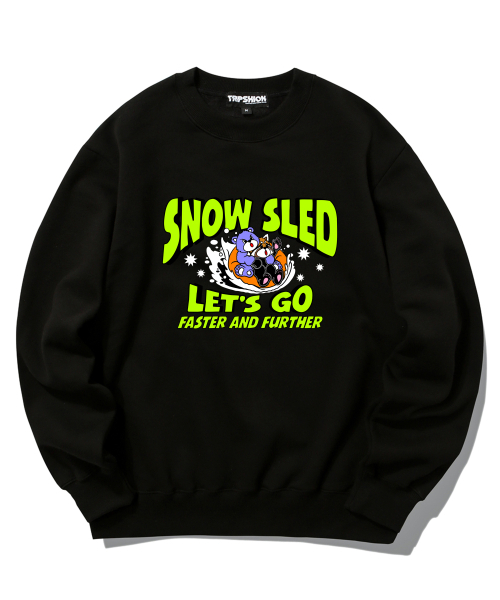 TRIPSHION(トリップション)の「SNOW SLED BEAR グラフィック クルーネック - ブラック(スウェット・メンズ・その他・MEDIUM/LARGE/X-LARGE)」の1枚目の写真
