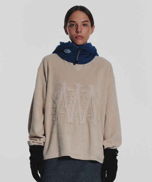 MENASOO(ミナス)の「Applique Velour Sweatshirt_Beige(スウェット・レディース・Beige・F)」の17枚目の写真