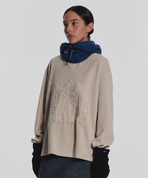 MENASOO(ミナス)の「Applique Velour Sweatshirt_Beige(スウェット・レディース・Beige・F)」の18枚目の写真