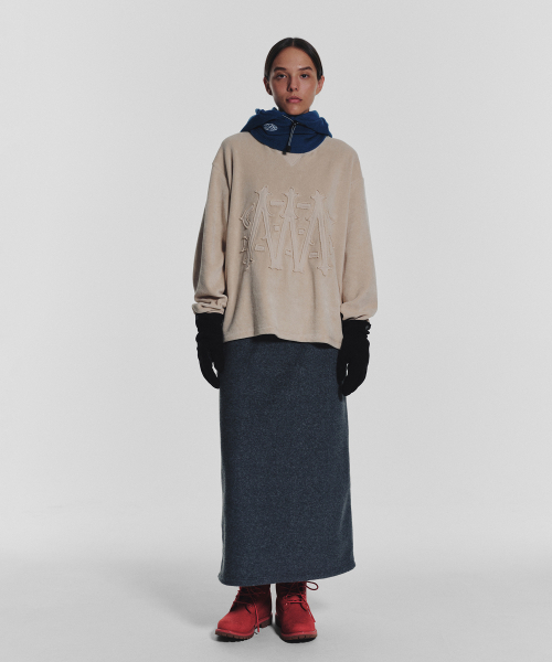 MENASOO(ミナス)の「Applique Velour Sweatshirt_Beige(スウェット・レディース・Beige・F)」の14枚目の写真