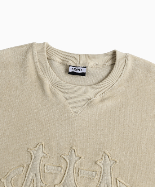 MENASOO(ミナス)の「Applique Velour Sweatshirt_Beige(スウェット・レディース・Beige・F)」の10枚目の写真