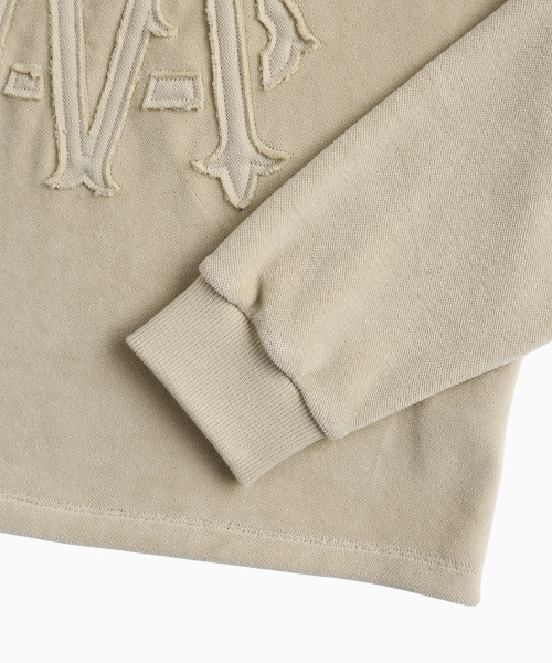 MENASOO(ミナス)の「Applique Velour Sweatshirt_Beige(スウェット・レディース・Beige・F)」の3枚目の写真