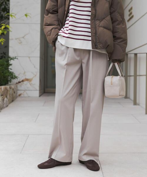 URBAN RESEARCH DOORS（アーバンリサーチドアーズ）の「『UR TECH』ウラキモウストレートイージーパンツ（その他パンツ・レディース・ベージュ系その他/ブラック・MEDIUM/SMALL）」の4枚目の写真