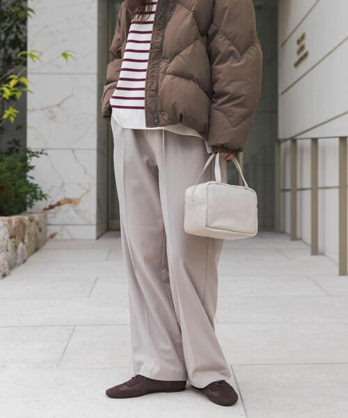 URBAN RESEARCH DOORS（アーバンリサーチドアーズ）の「『UR TECH』ウラキモウストレートイージーパンツ（その他パンツ・レディース・ベージュ系その他/ブラック・MEDIUM/SMALL）」の5枚目の写真