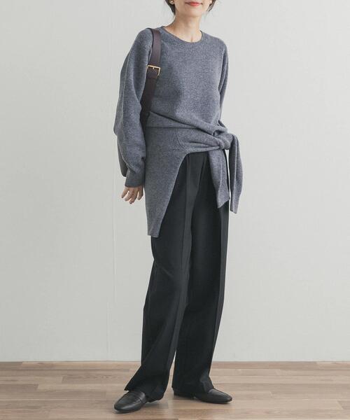 URBAN RESEARCH DOORS（アーバンリサーチドアーズ）の「『UR TECH』ウラキモウストレートイージーパンツ（その他パンツ・レディース・ベージュ系その他/ブラック・MEDIUM/SMALL）」の17枚目の写真