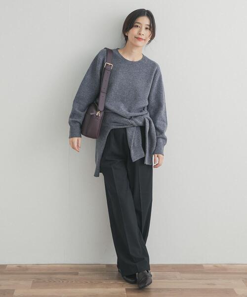 URBAN RESEARCH DOORS（アーバンリサーチドアーズ）の「『UR TECH』ウラキモウストレートイージーパンツ（その他パンツ・レディース・ベージュ系その他/ブラック・MEDIUM/SMALL）」の22枚目の写真