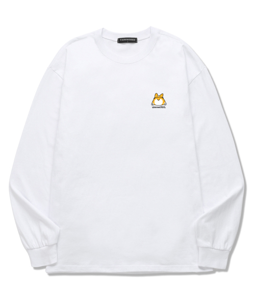 VANNWORKS(バンワークス)の「MINI ウェルシュコーギー ロングスリーブ (VLS0070) ホワイト(Tシャツ/カットソー・レディース・その他・X-LARGE/XX-LARGE/SMALL/LARGE/MEDIUM)」の1枚目の写真