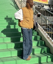 CANAL JEAN | Lakey Park　アウトポケットパファーベスト(ダウンベスト)